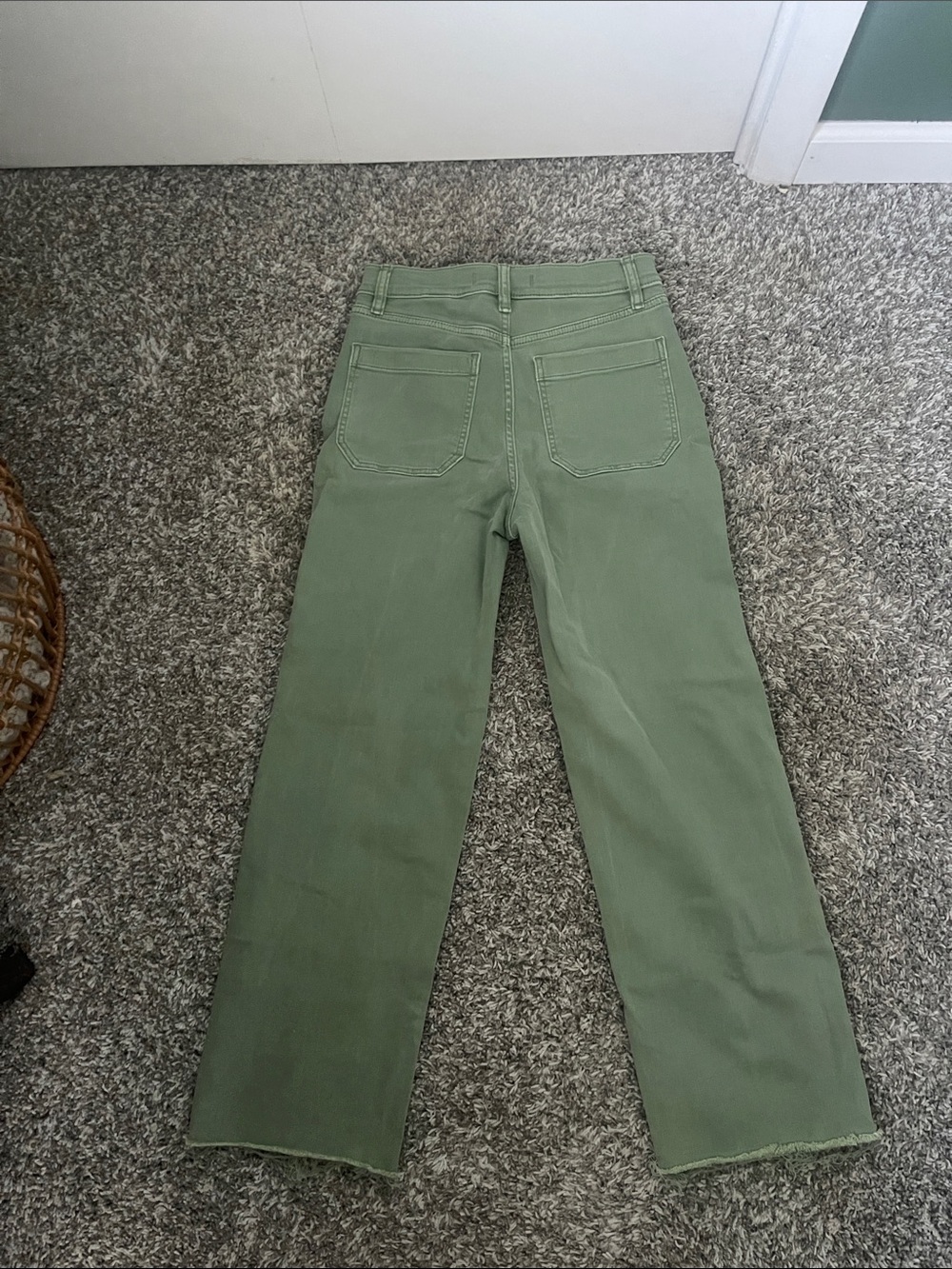eunina Olive Green High-Rise Wide Leg Jeans - Picture 4 of 6